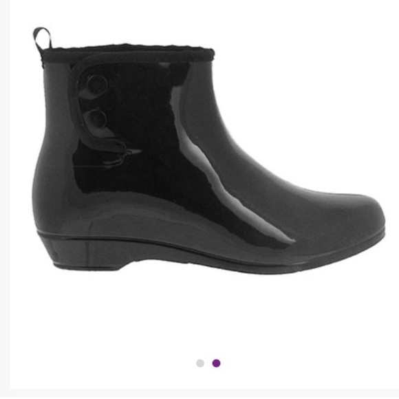 Capelli of New York Shoes - Capelli New York Black Slip-On Ankle Rain Boot